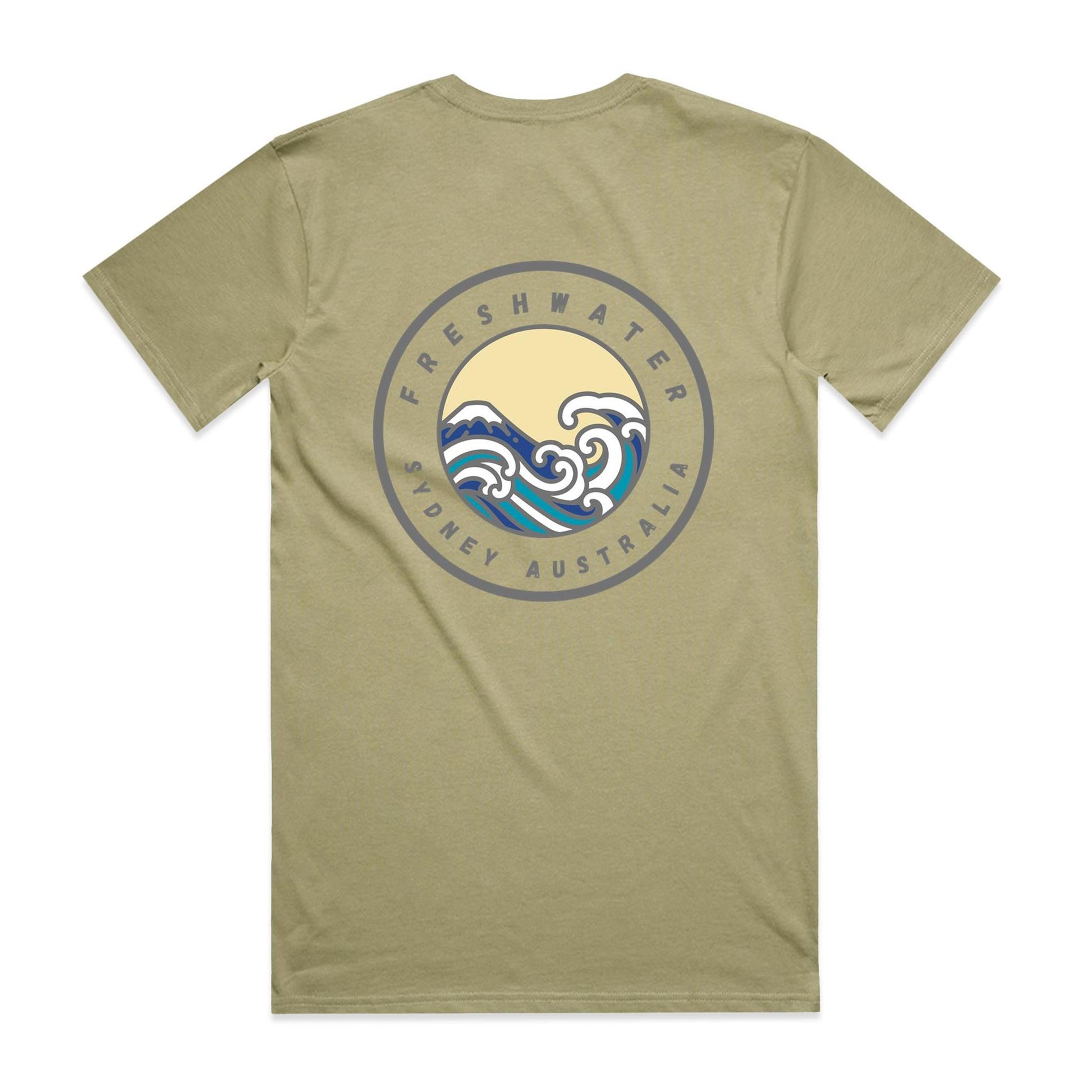 Freshwater Sydney Australia custom double logo collection Comfy Cotton Tee - Lost Manly Shop