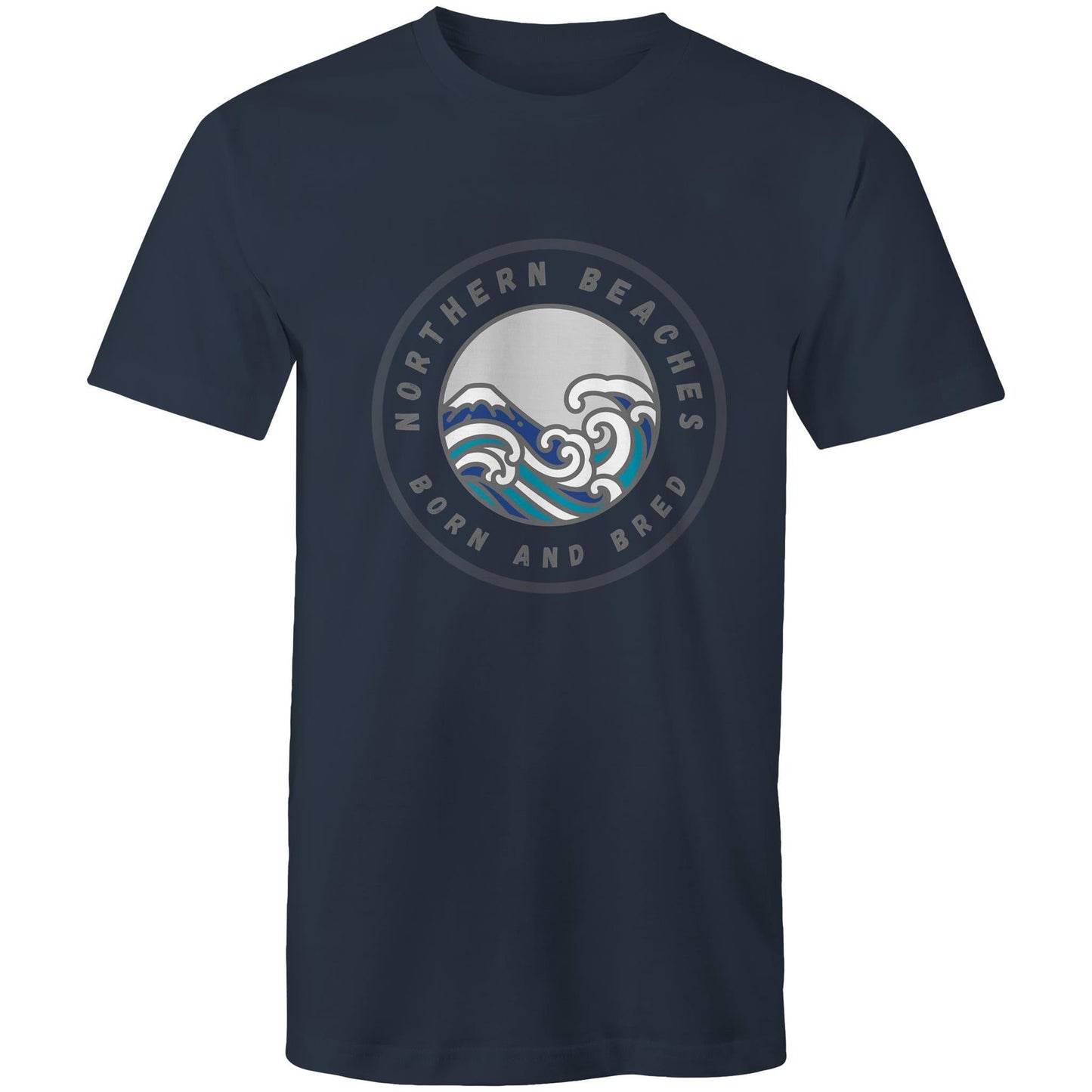 Northern Beaches Born n Bred custom logo printed on AS Colour Staple - Mens T-Shirt 