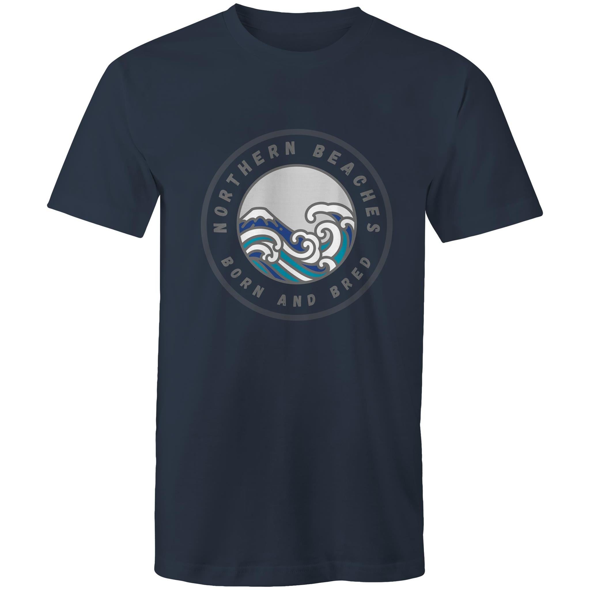 Northern Beaches Born n Bred custom logo printed on AS Colour Staple - Mens T-Shirt 