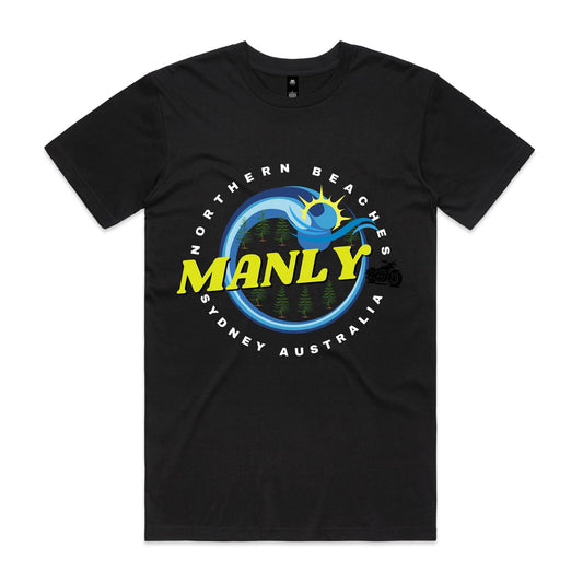 Lost Manly custom logo edition The Manly Barry AS Colour Tee - Lost Manly Shop
