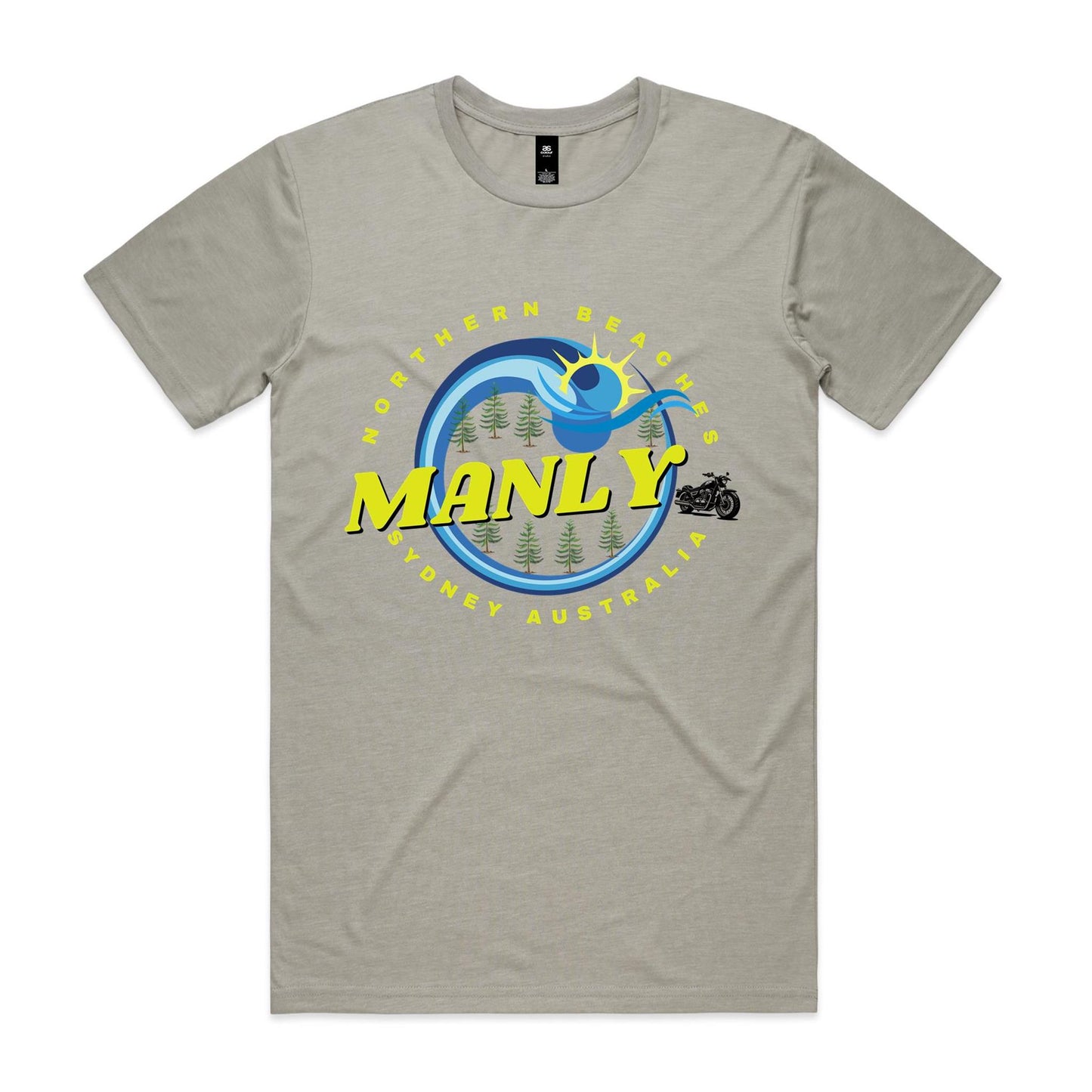 Lost Manly custom logo The Manly Barry AS Colour Staple Tee - Lost Manly Shop