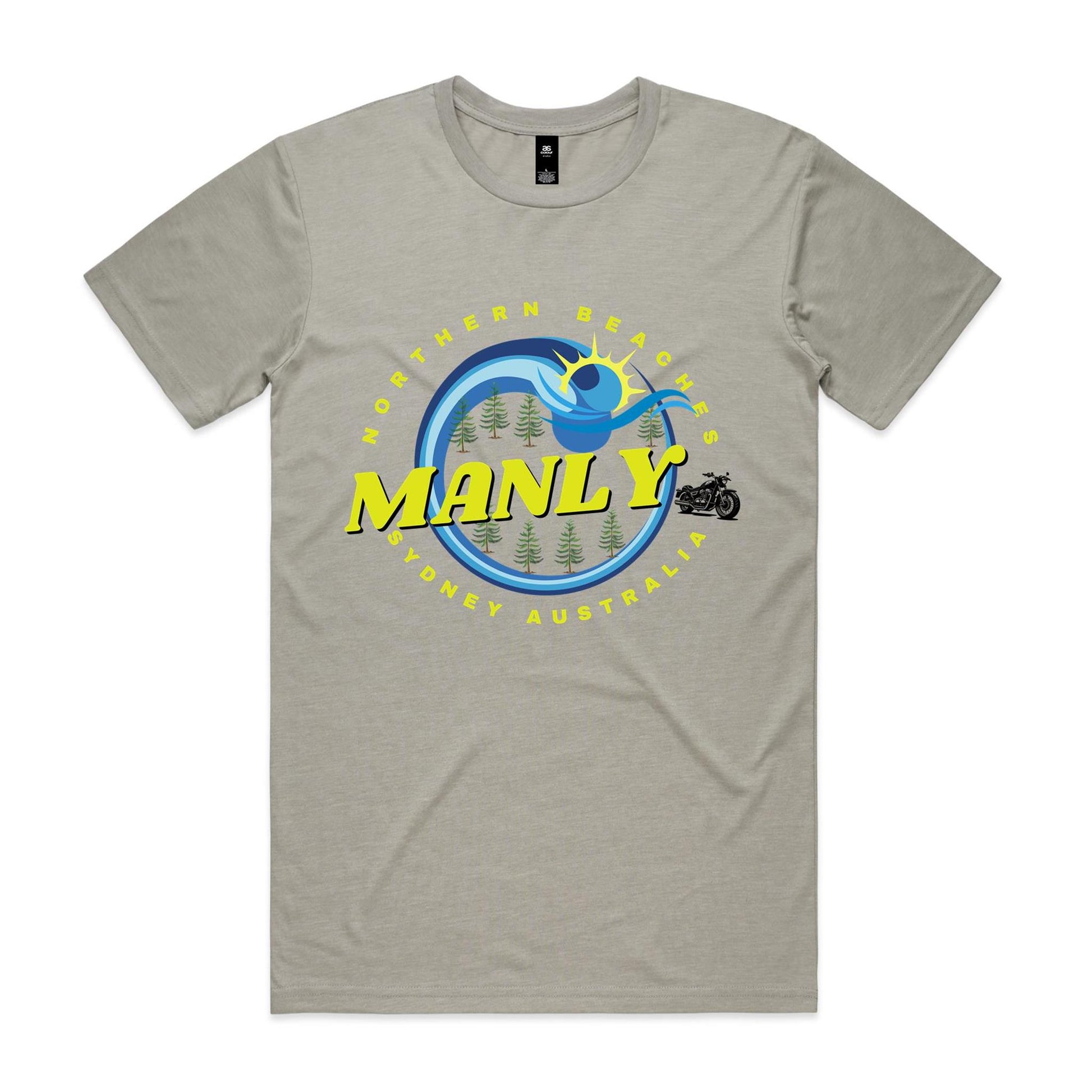 Lost Manly custom logo The Manly Barry AS Colour Staple Tee - Lost Manly Shop