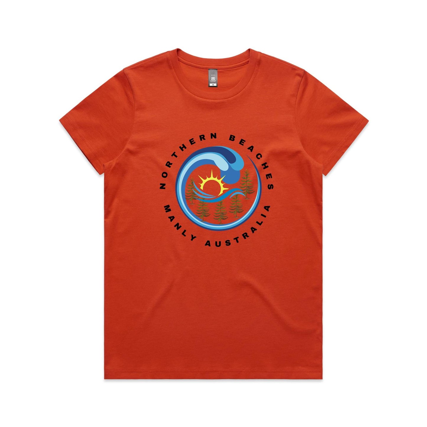 Lost Manly custom logo Manly AS Colour Women's Maple Tee - Lost Manly Shop