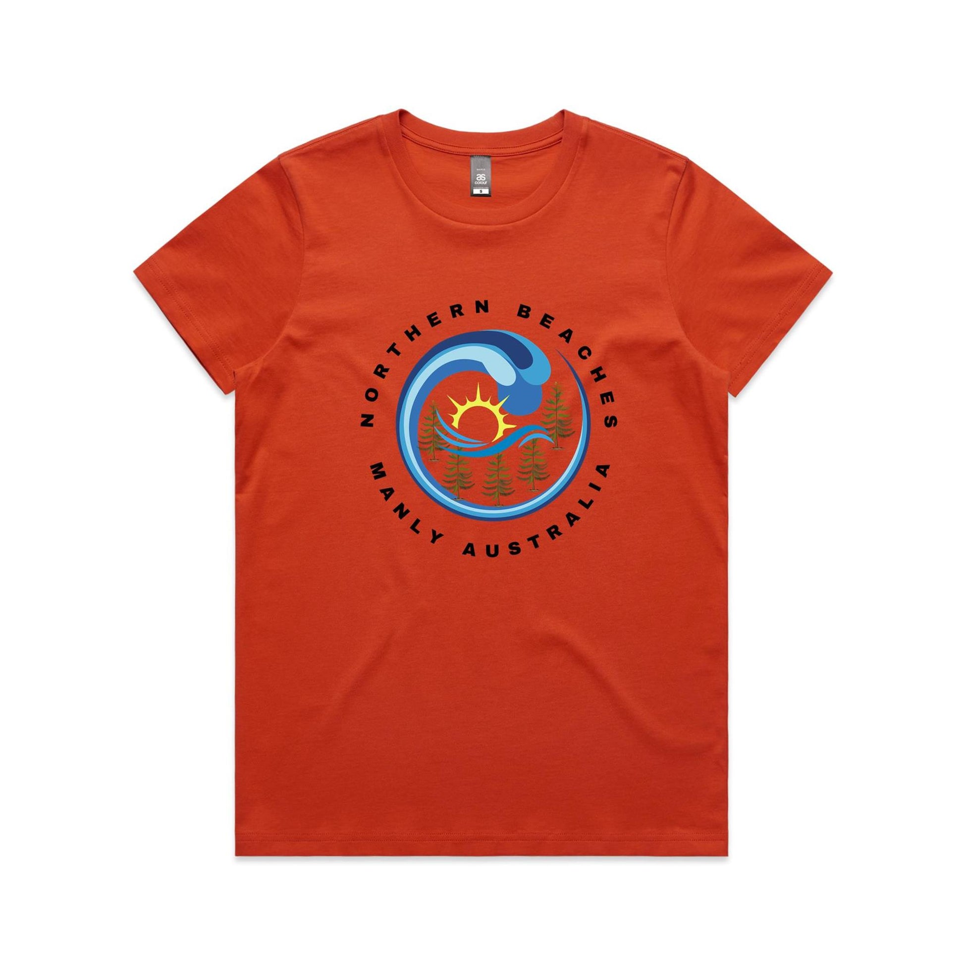 Lost Manly custom logo Manly AS Colour Women's Maple Tee - Lost Manly Shop