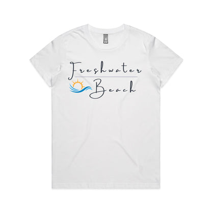 Lost Manly Custom Freshwater Beach Logo Limited Edition AS Colour Women's Maple Tee
