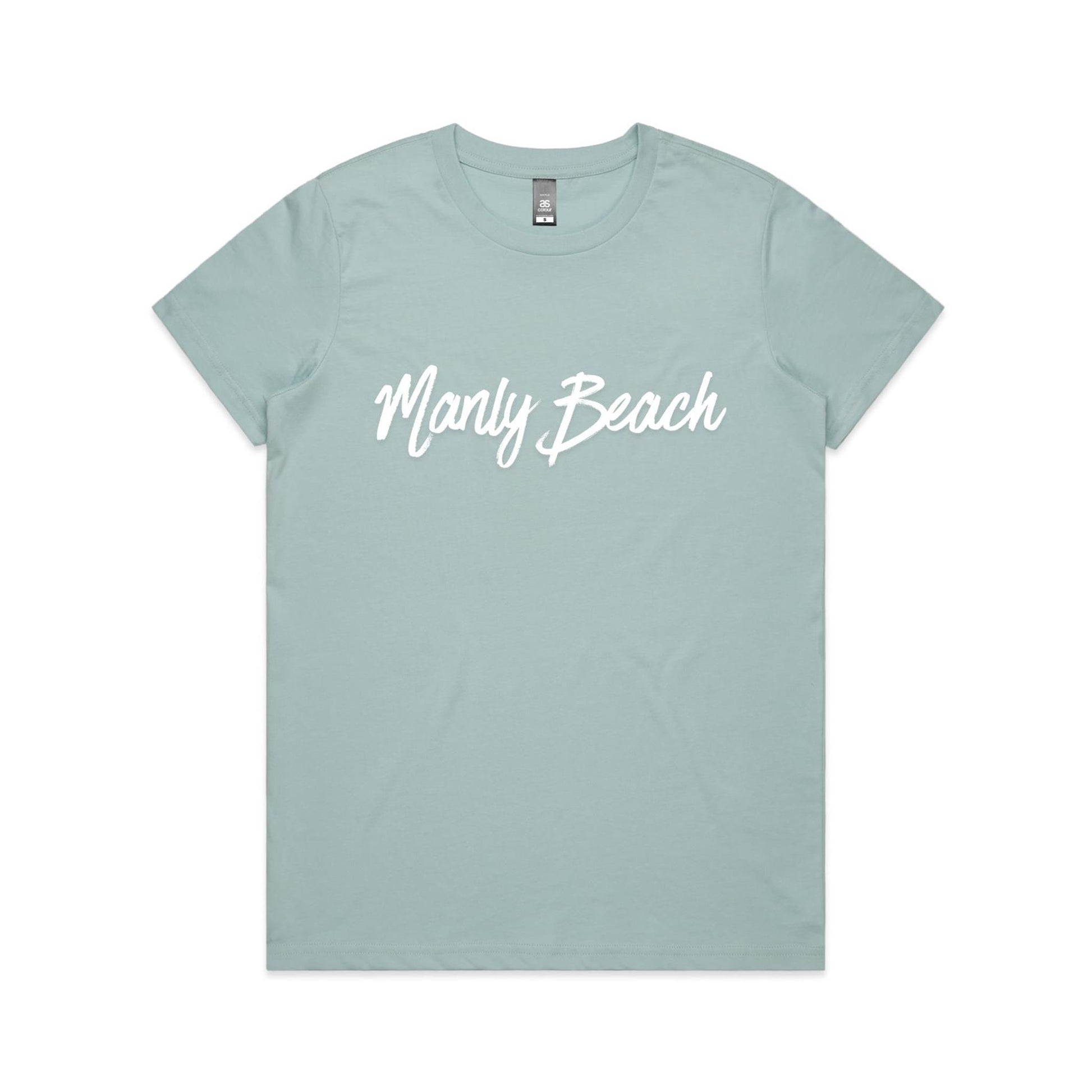 Lost Manly custom logo Manly Beach edition AS Colour Women's Maple Tee - Lost Manly Shop