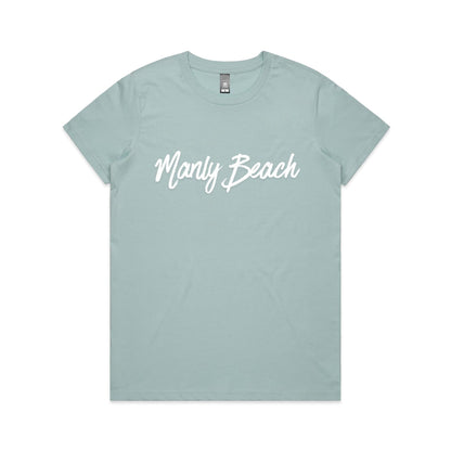 Lost Manly custom logo Manly Beach edition AS Colour Women's Maple Tee - Lost Manly Shop