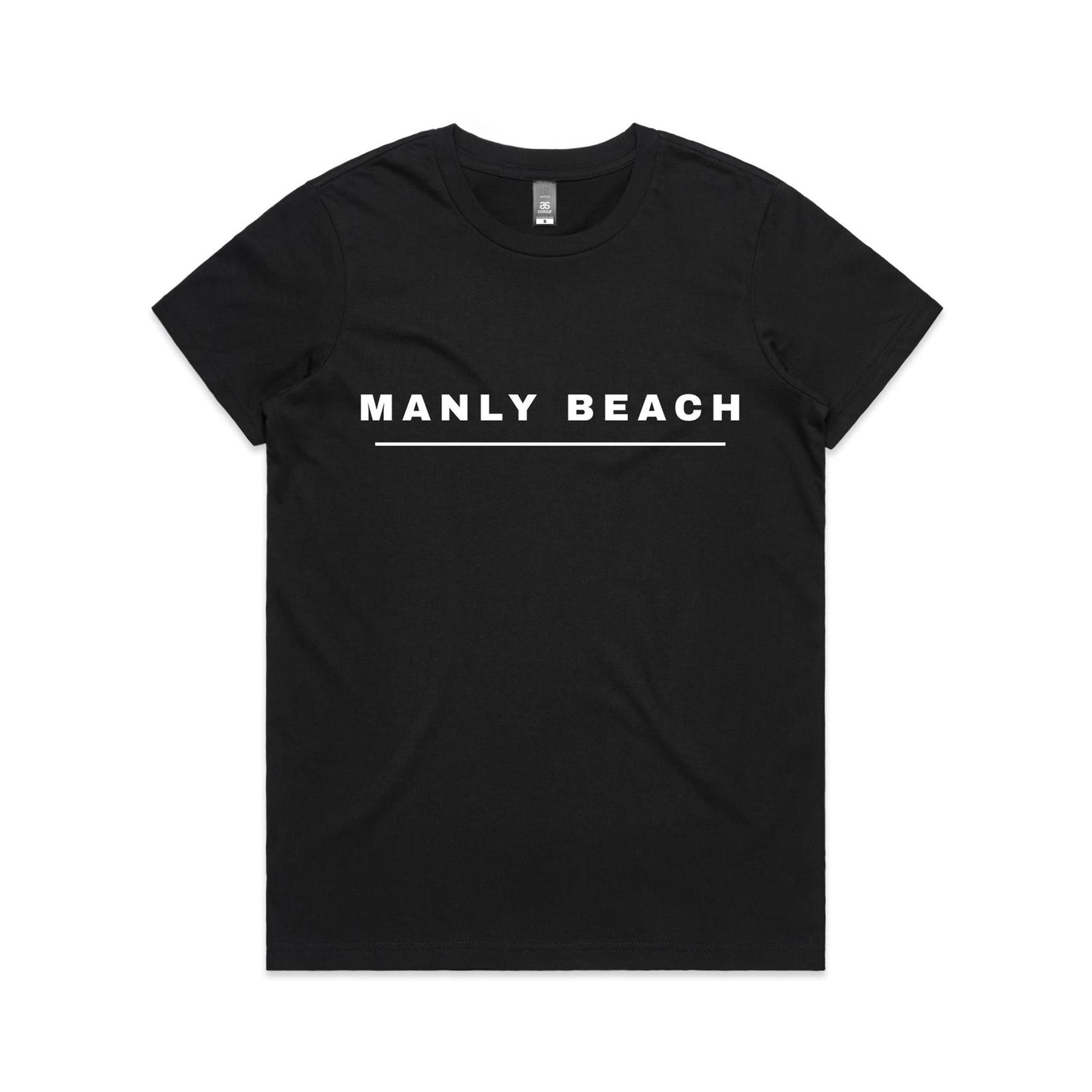 Lost Manly custom logo Manly Beach edition AS Colour Women's Maple Tee (vibrant colours) - Lost Manly Shop