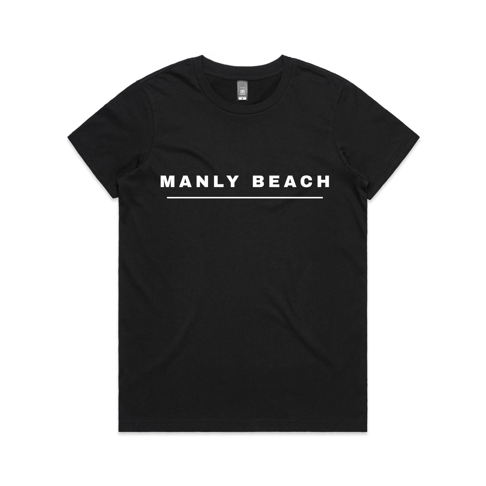 Lost Manly custom logo Manly Beach edition AS Colour Women's Maple Tee (vibrant colours) - Lost Manly Shop