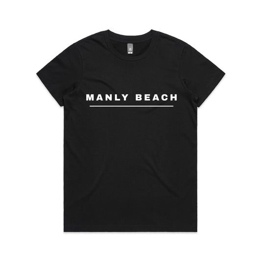 Lost Manly custom logo Manly Beach edition AS Colour Women's Maple Tee (vibrant colours) - Lost Manly Shop
