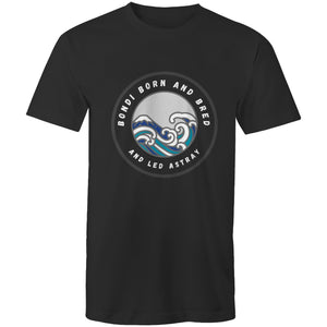 Bondi Born and Bred and Led Astray custom logo printed on AS Colour Staple - Mens T-Shirt 
