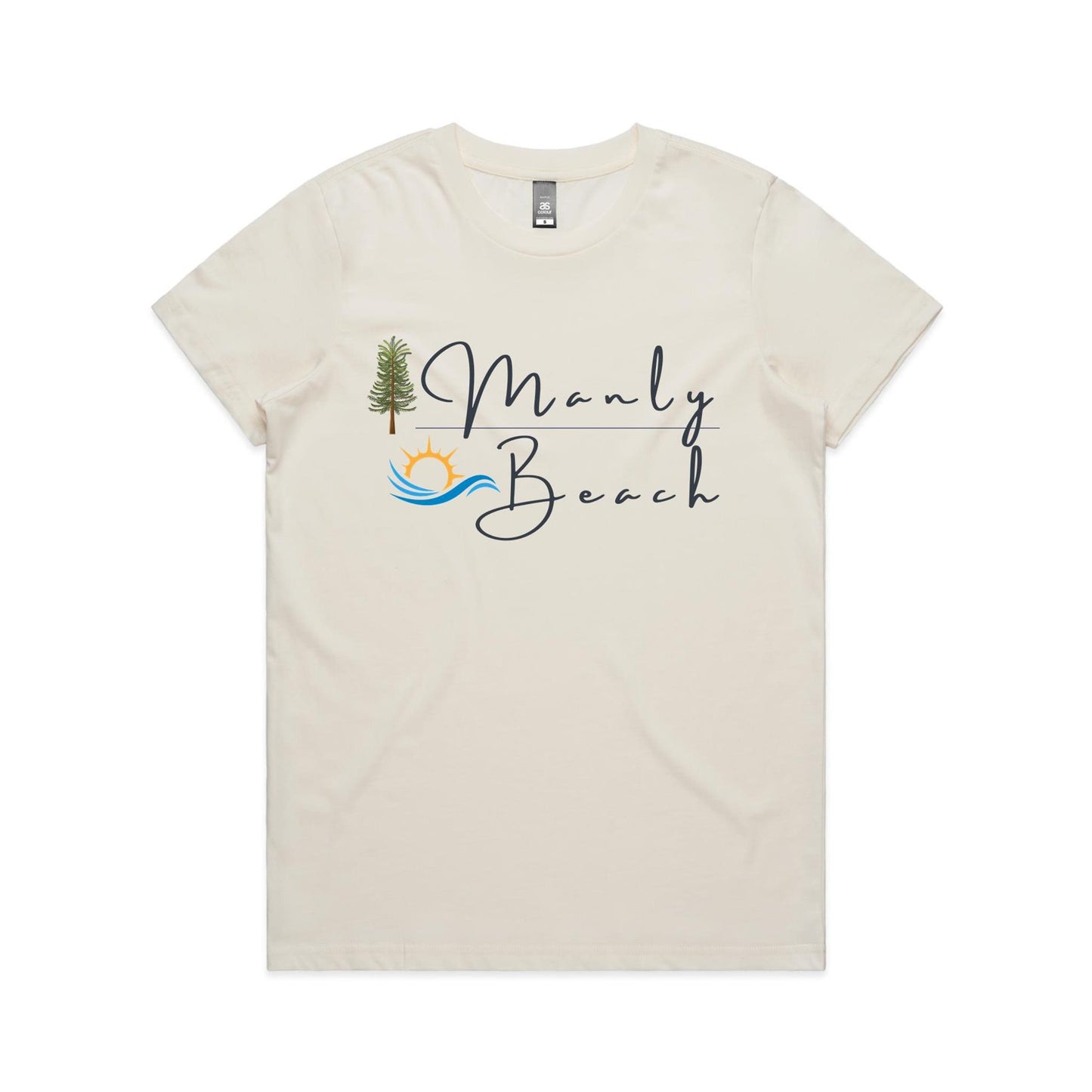 Lost Manly Custom Manly Beach Logo Limited Edition AS Colour Women's Maple Tee - Lost Manly Shop