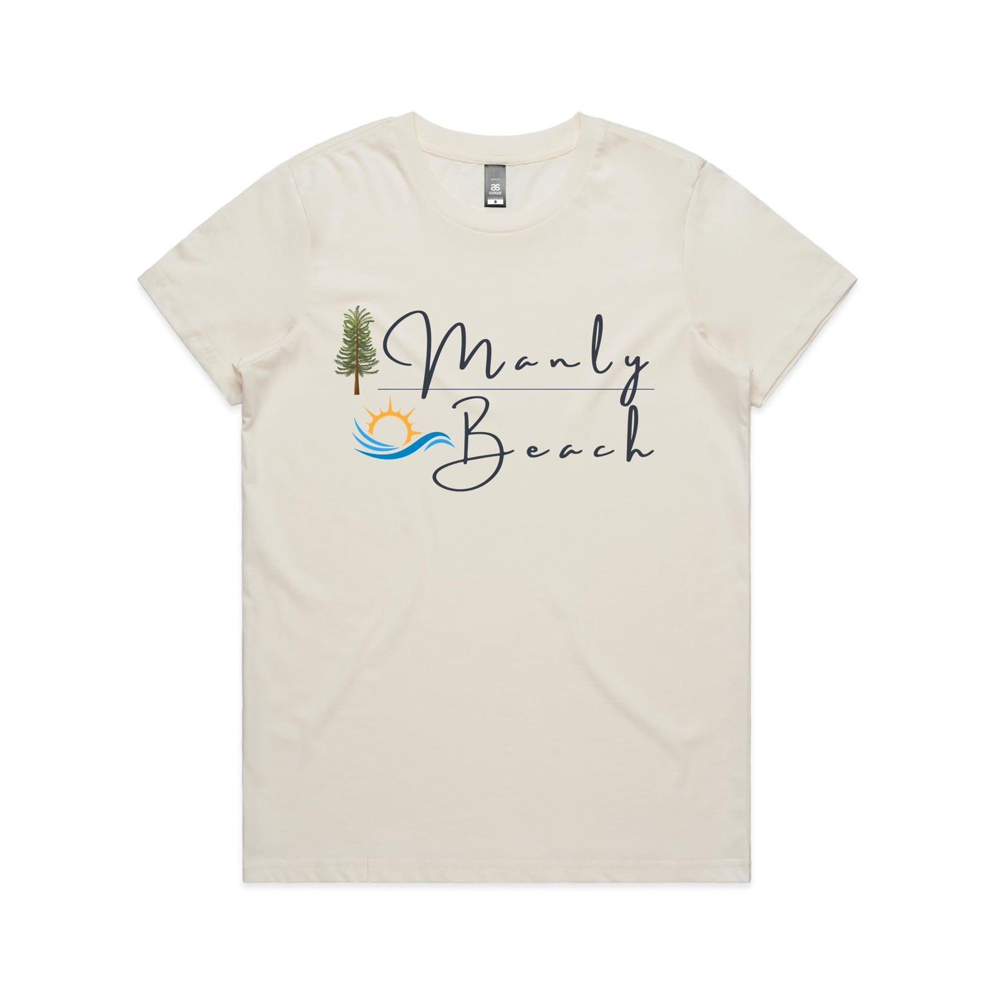 Lost Manly Custom Manly Beach Logo Limited Edition AS Colour Women's Maple Tee - Lost Manly Shop