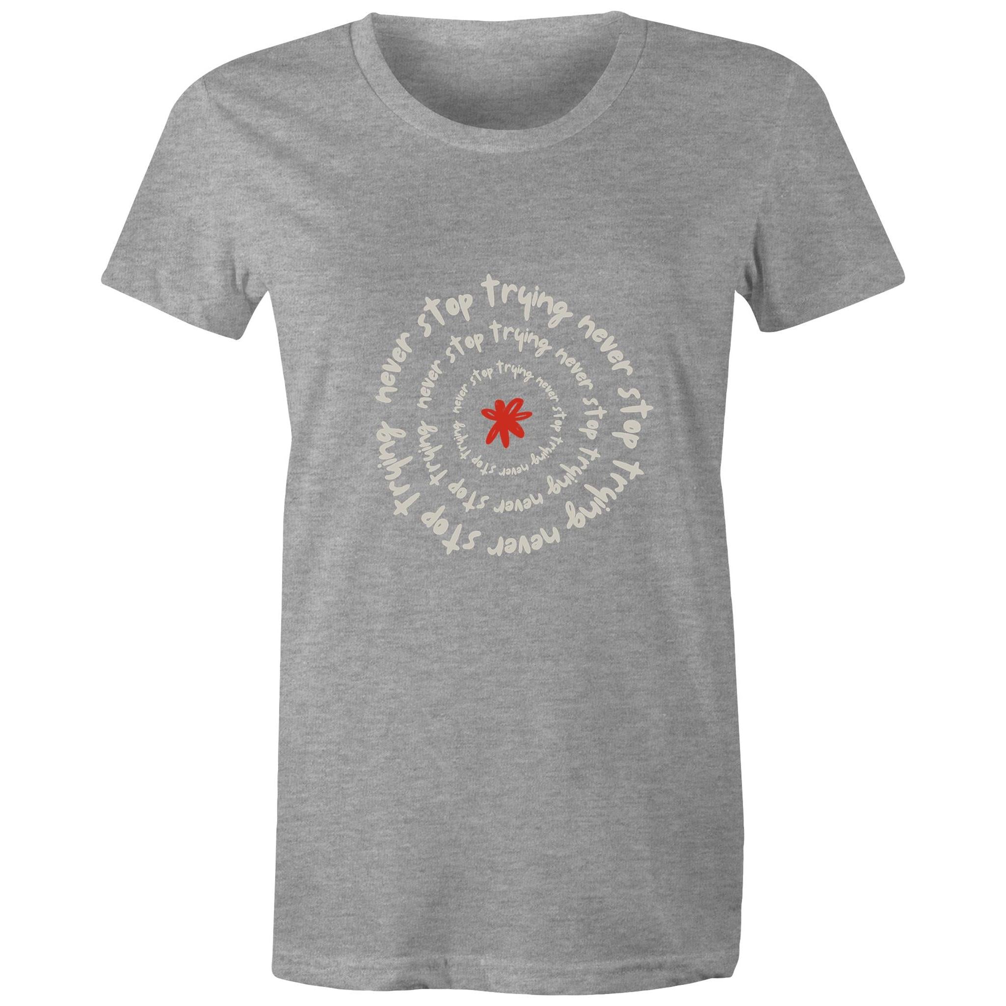 Maple Tee Inspirational Saying Logo Print 
