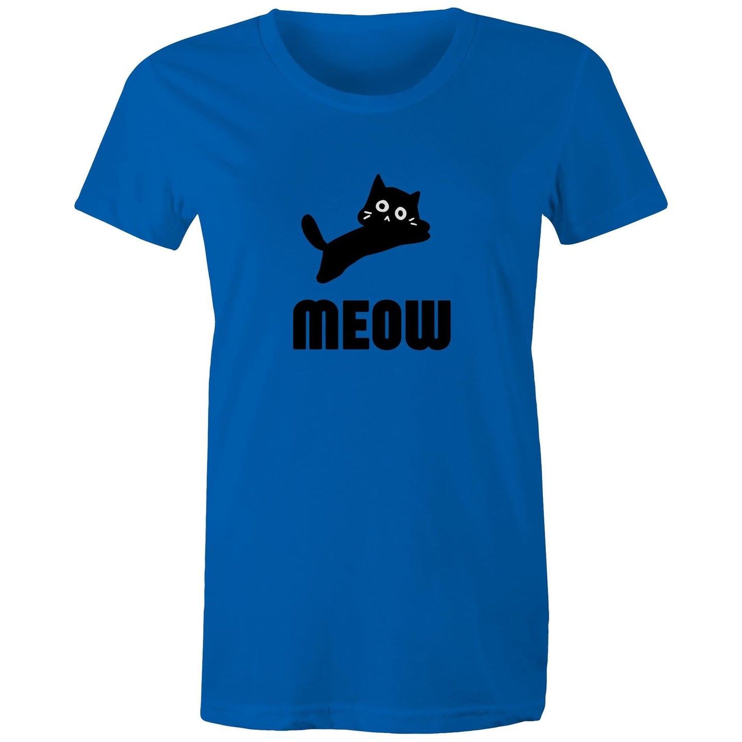 Women's Maple Tee Meow Print 