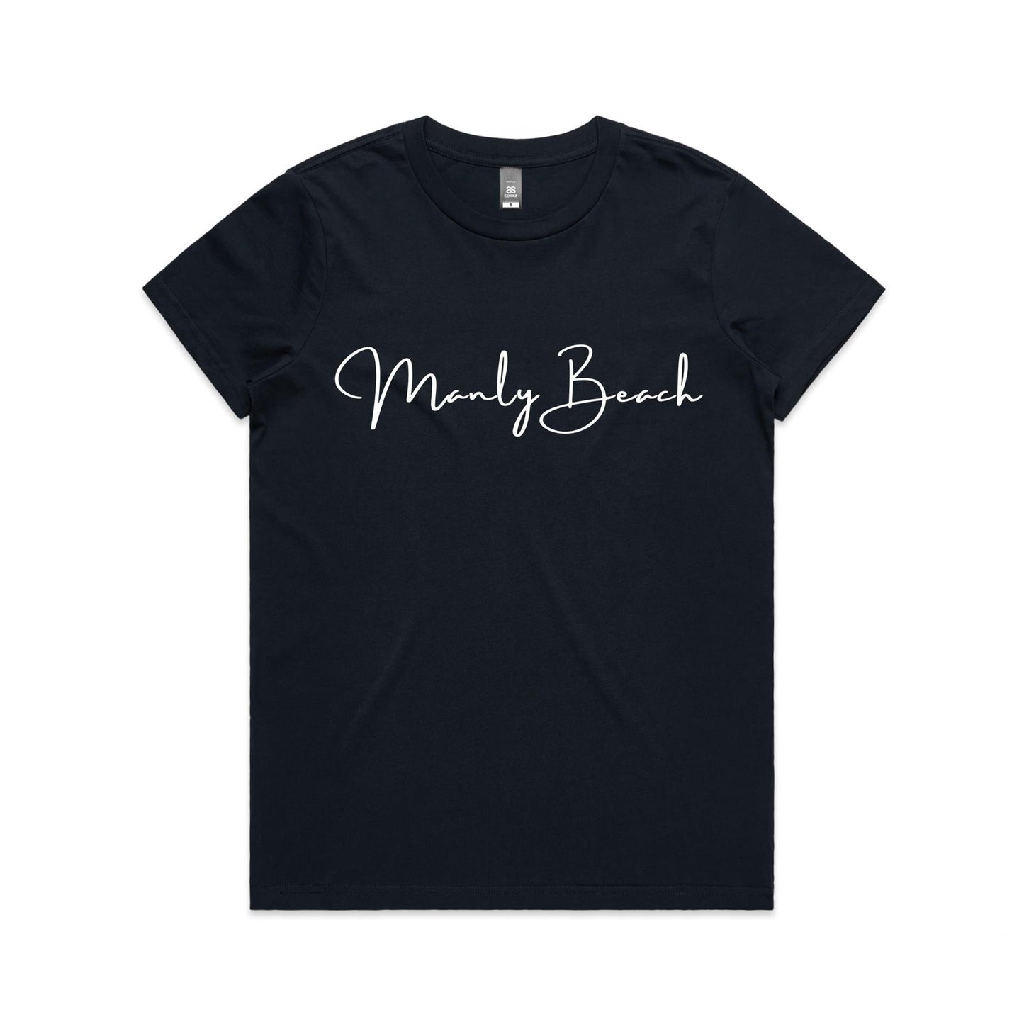 Lost Manly custom logo Manly Beach edition AS Colour Women's Maple Tee - Lost Manly Shop
