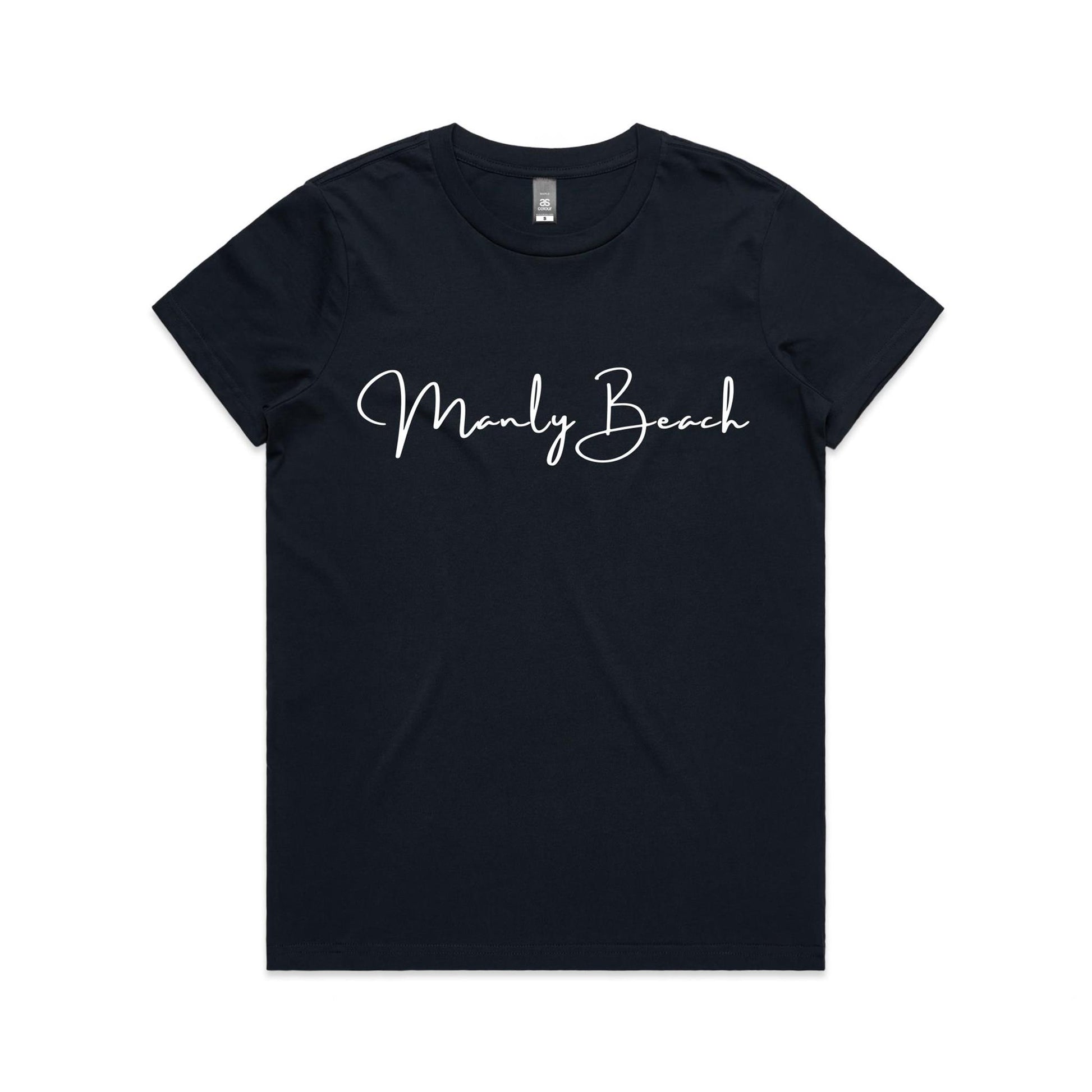Lost Manly custom logo Manly Beach edition AS Colour Women's Maple Tee - Lost Manly Shop