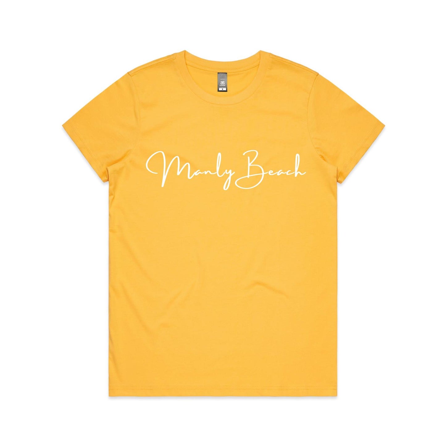 Lost Manly custom logo Manly Beach edition AS Colour Women's Maple Tee - Lost Manly Shop