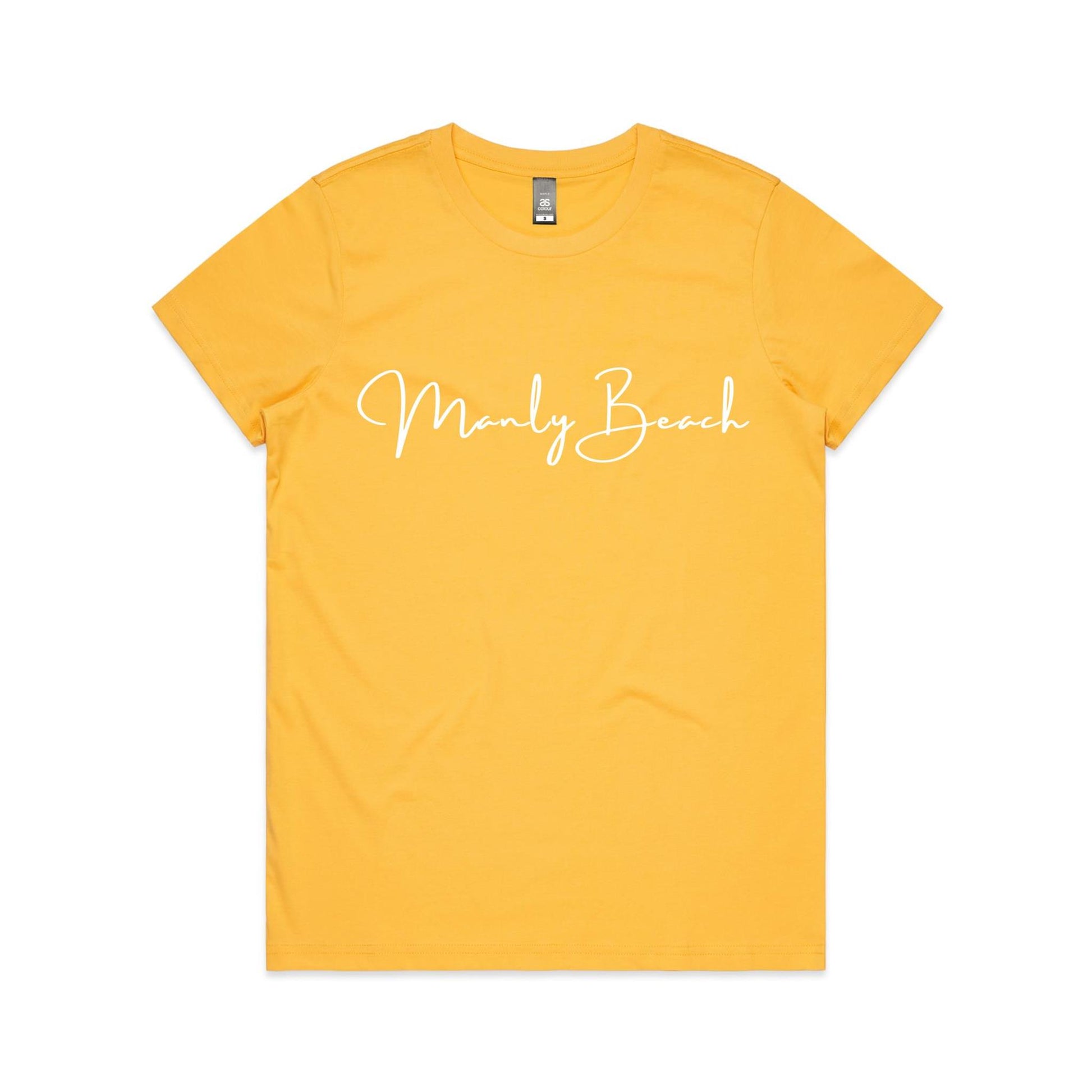 Lost Manly custom logo Manly Beach edition AS Colour Women's Maple Tee - Lost Manly Shop