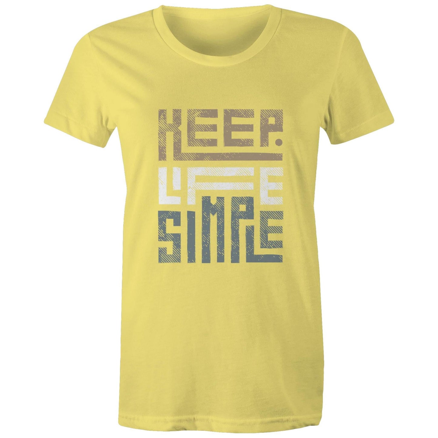 Women's Maple Tee Keep Life Simple Print 