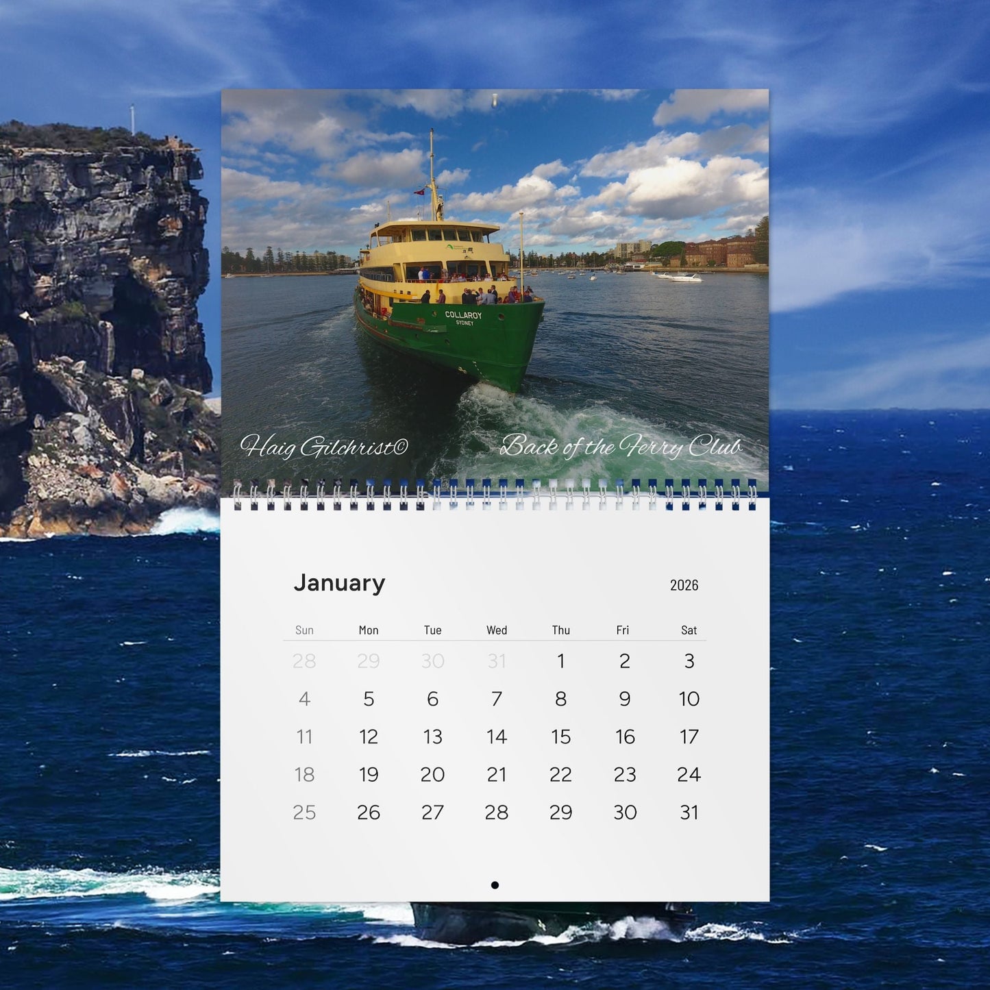 2026 Calendar Riding the Manly Ferries on Sydney Harbour 