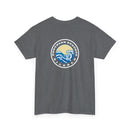 Heavy Cotton T-Shirt with free Canva custom designed logo front and back 