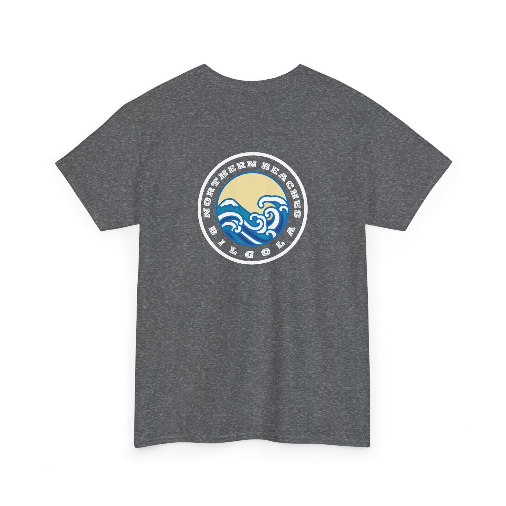 Heavy Cotton T-Shirt with free Canva custom designed logo front and back 
