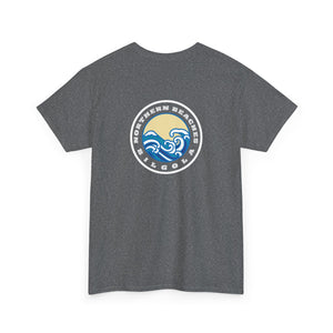 Heavy Cotton T-Shirt with free Canva custom designed logo front and back 
