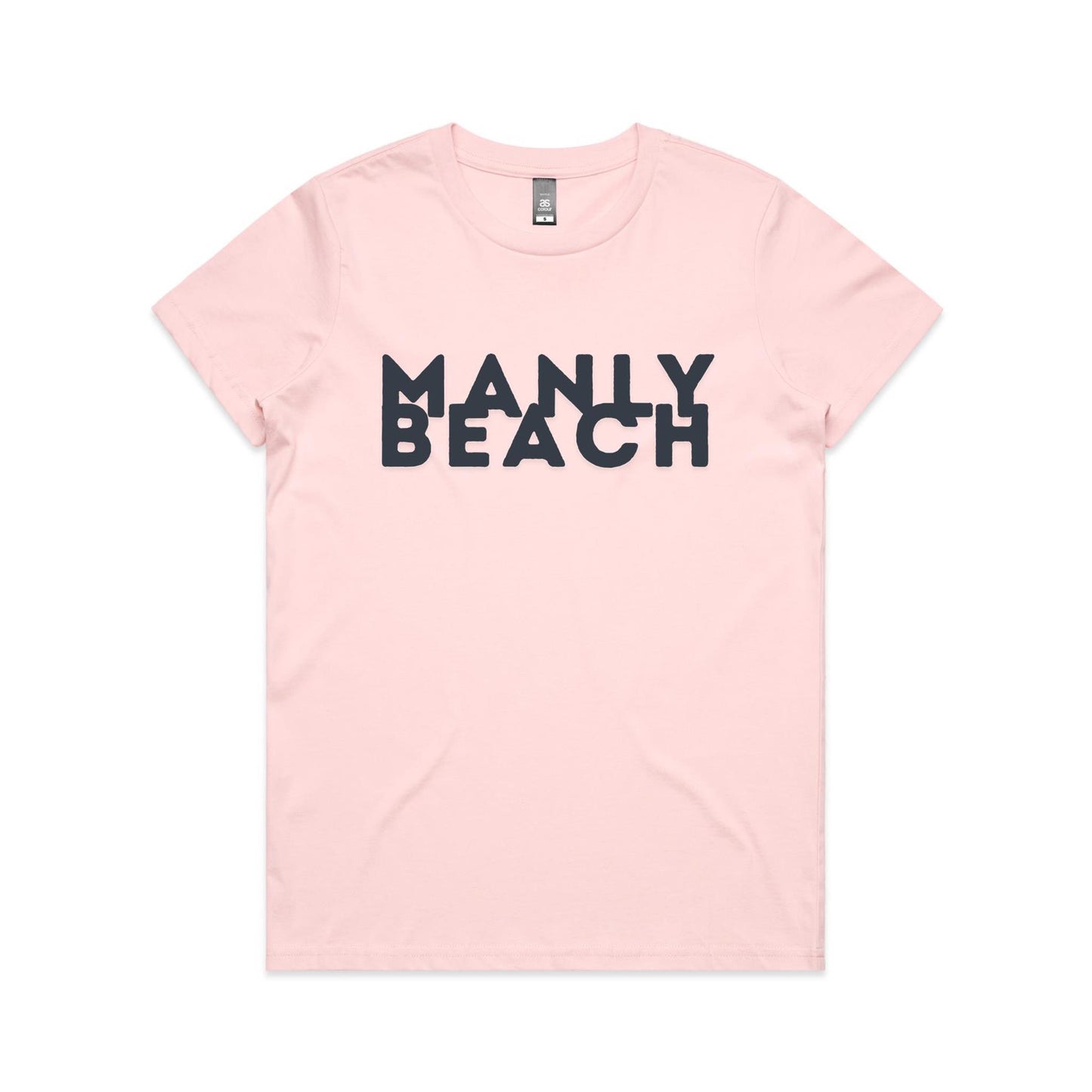 Lost Manly custom logo Manly Beach edition AS Colour Women's Maple Tee - Lost Manly Shop