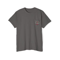 "The Westwood" Northern Beaches custom design different logo front and back Heavy Cotton Pocket Tee Printify