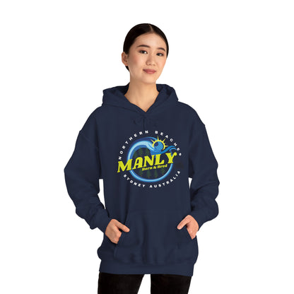 Lost Manly custom logo Manly Beach Surf Hoodie – Sydney Australia Vintage Surf Crest Hoodie - Lost Manly Shop