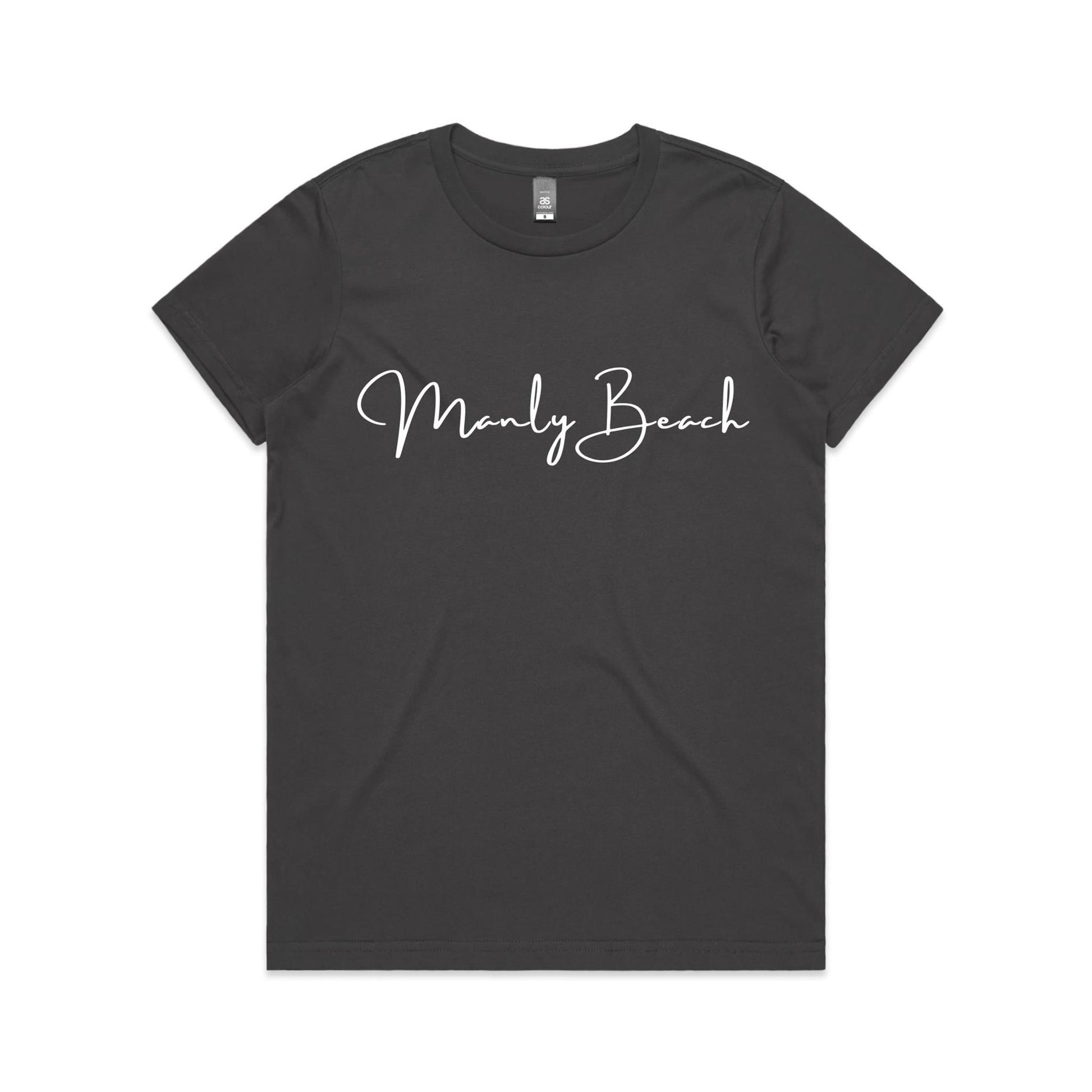 Lost Manly custom logo Manly Beach edition AS Colour Women's Maple Tee - Lost Manly Shop