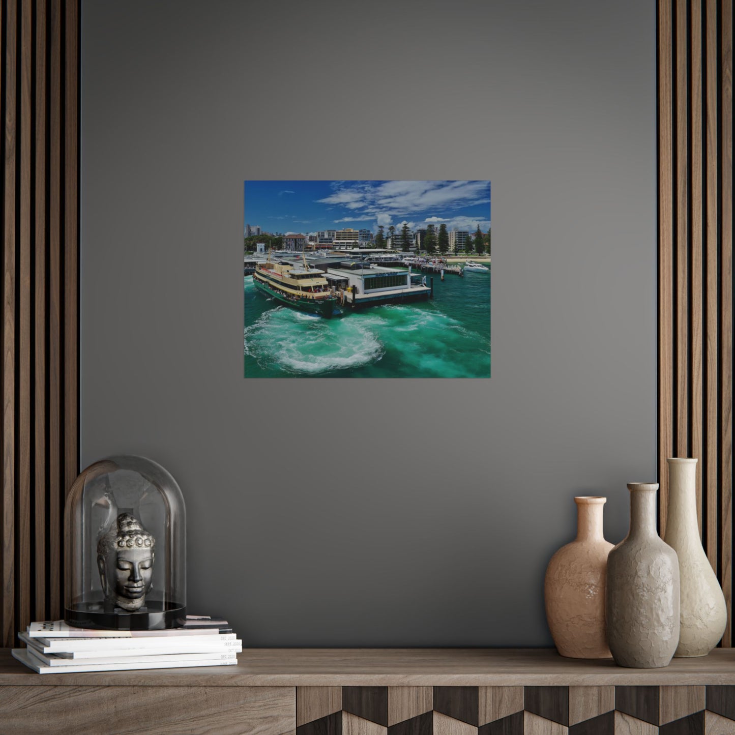 MV Collaroy at Manly Wharf Photography by Haig Gilchrist -  Ferry Harbour Poster — Coastal Travel Wall Art