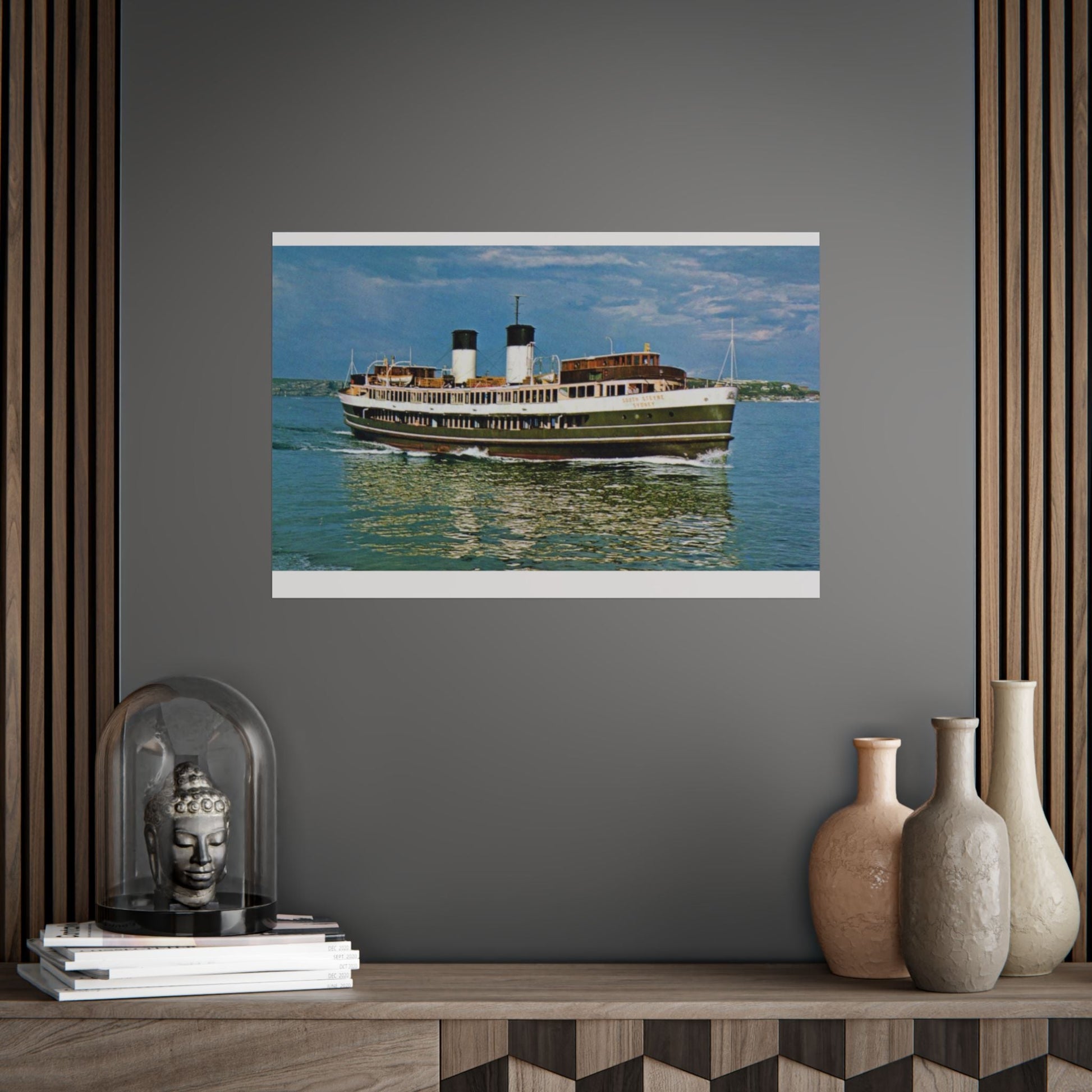 South Steyne Colour Poster - Nautical Wall Art, Coastal Decor, Beach House Print, Gift for Sailors, Age Spots Included 