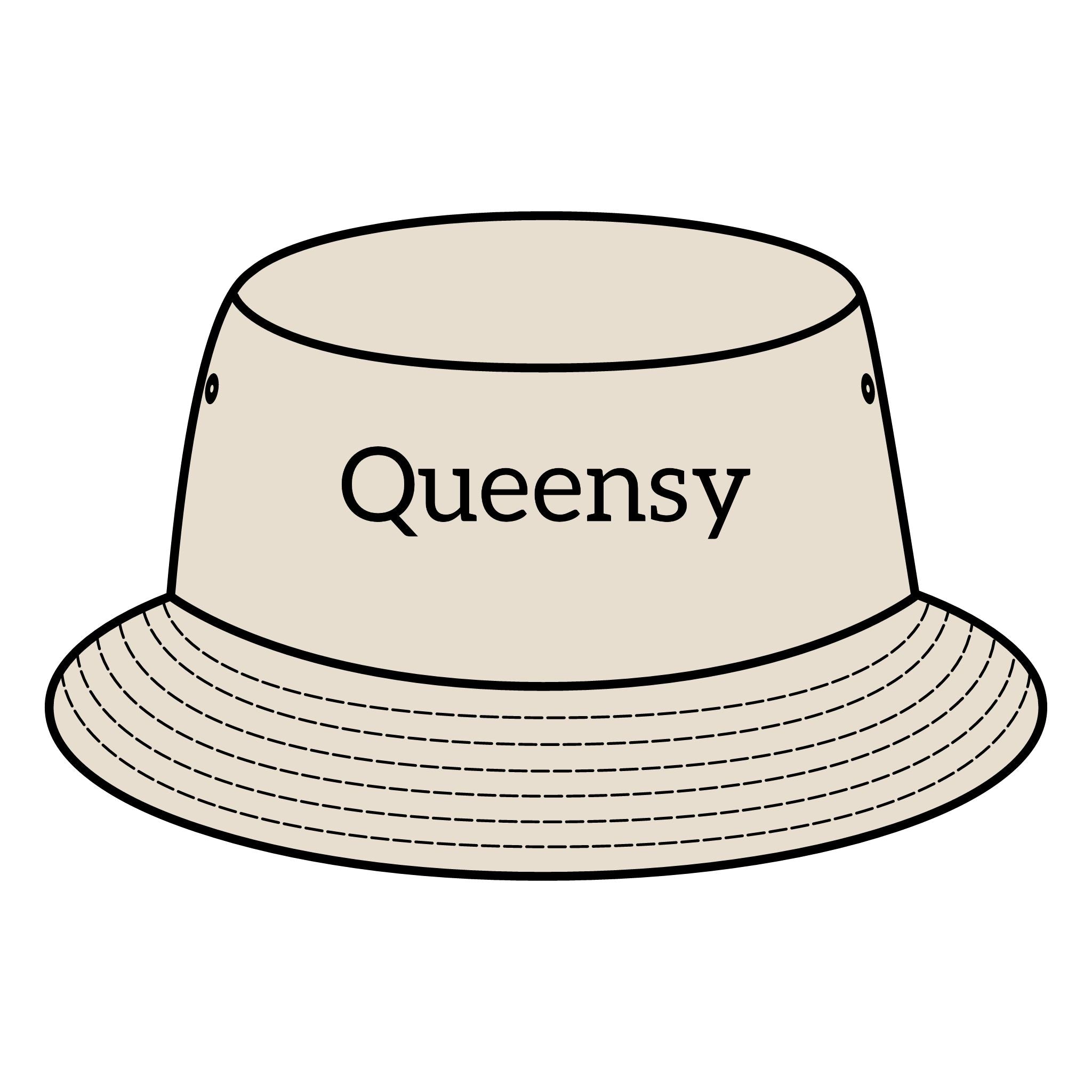 Queensy Bucket Hat with Custom Printed Logo Printify