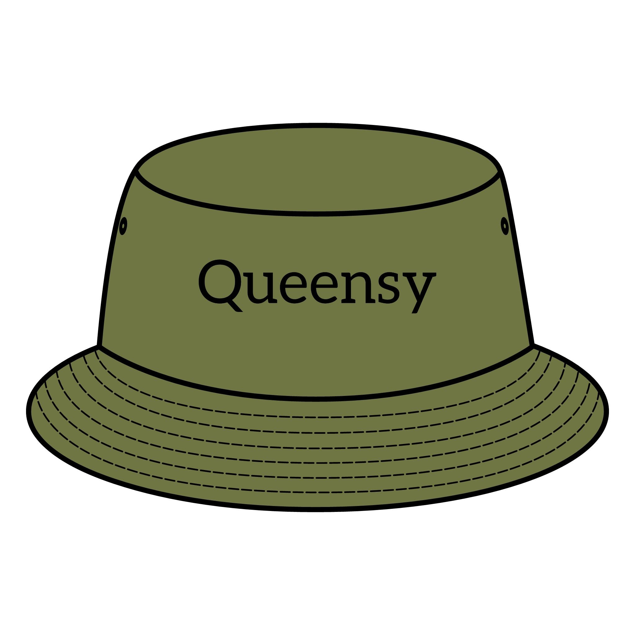 Queensy Bucket Hat with Custom Printed Logo Printify