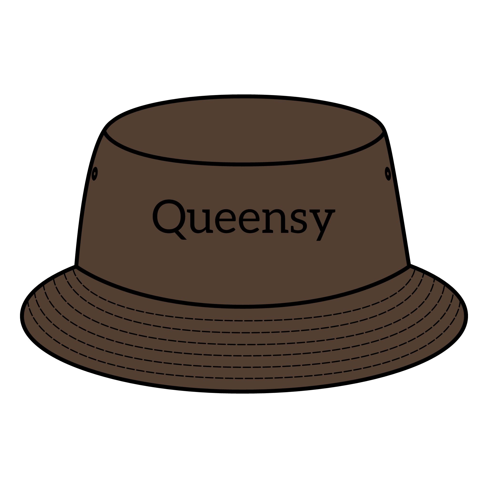 Queensy Bucket Hat with Custom Printed Logo Printify