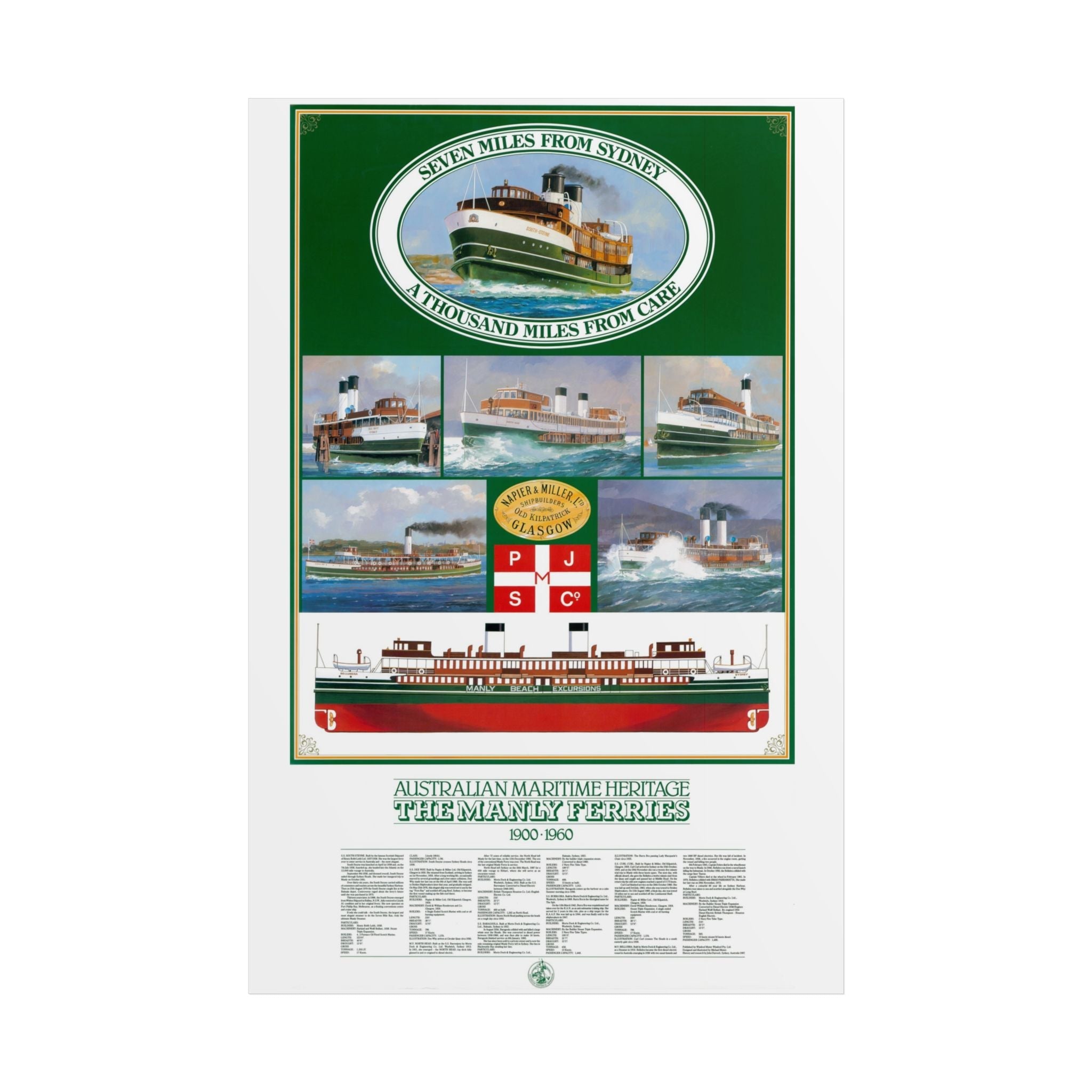 Poster Sydney Manly Ferries