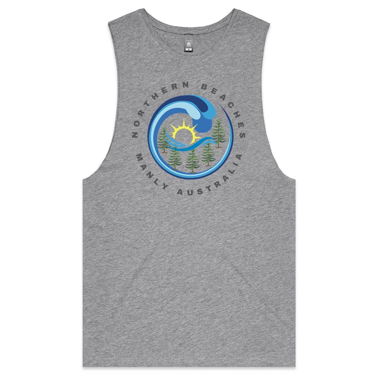 Northern Beaches Manly Australia custom logo AS Colour Barnard - Mens Tank 