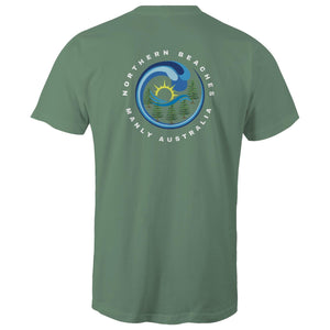 Northern Beaches Manly Australia front and back logo on AS Colour Staple Cotton Adult T-Shirt Ogo Merch