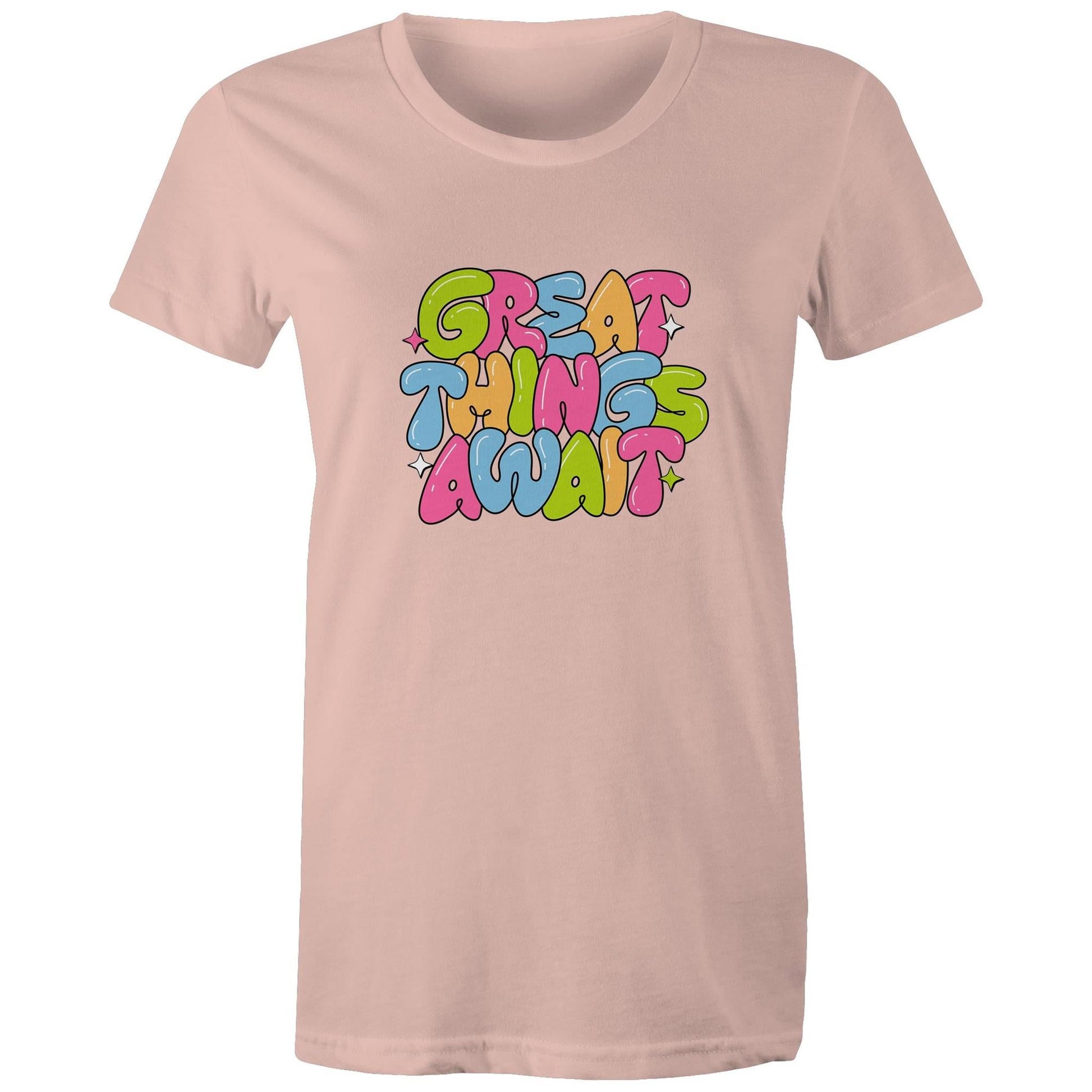 Women's Maple Tee Great Things Await 