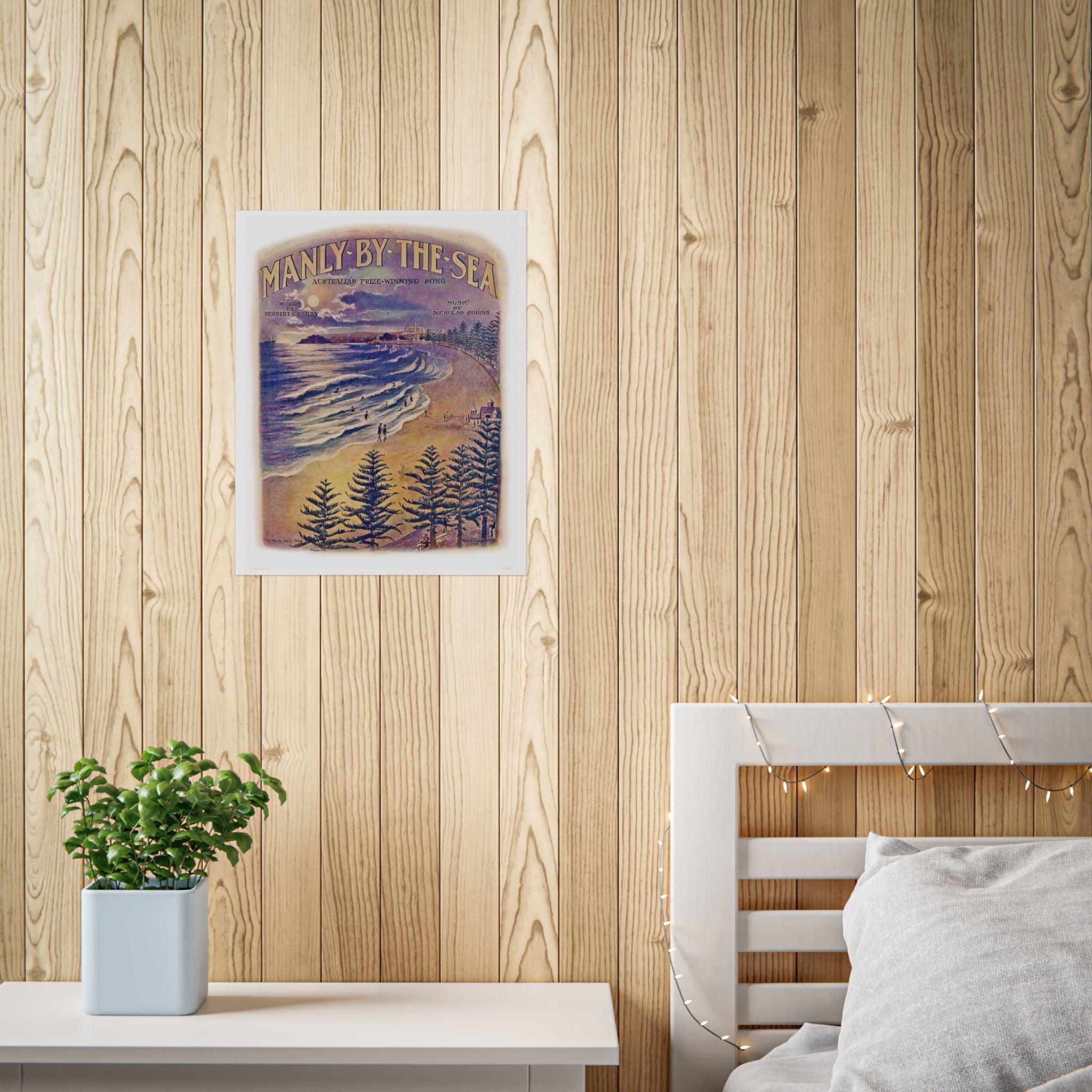 Manly by the Sea 1924 Vintage Poster Print 'Vibrant' - Lost Manly Shop