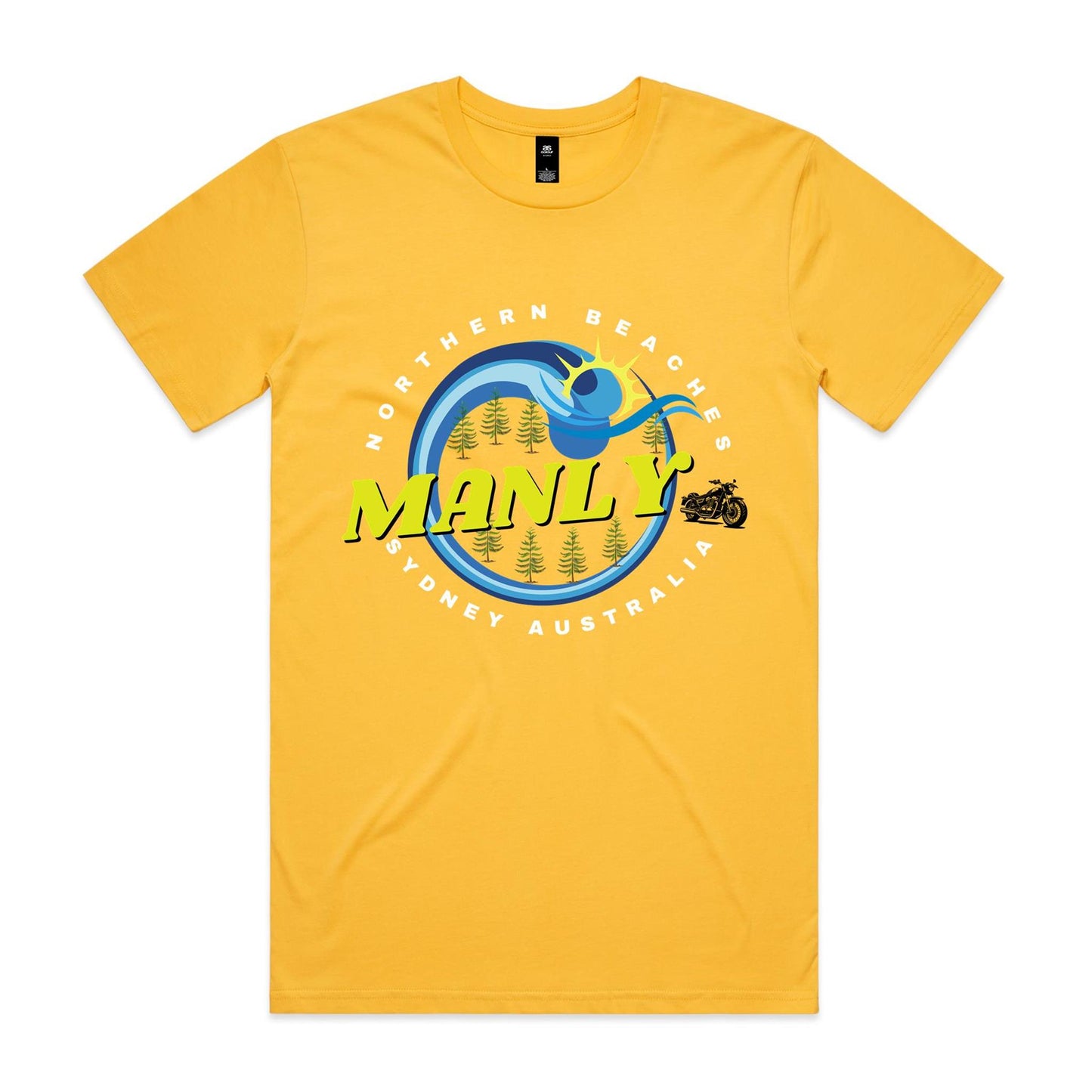 Lost Manly custom logo The Manly Barry AS Colour Staple Tee - Lost Manly Shop