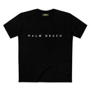 Palm Beach custom logo print Lost Manly label on Adult Staple Cotton T-Shirt Printify