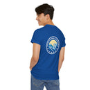 Heavy Cotton T-Shirt with free Canva custom designed logo front and back 
