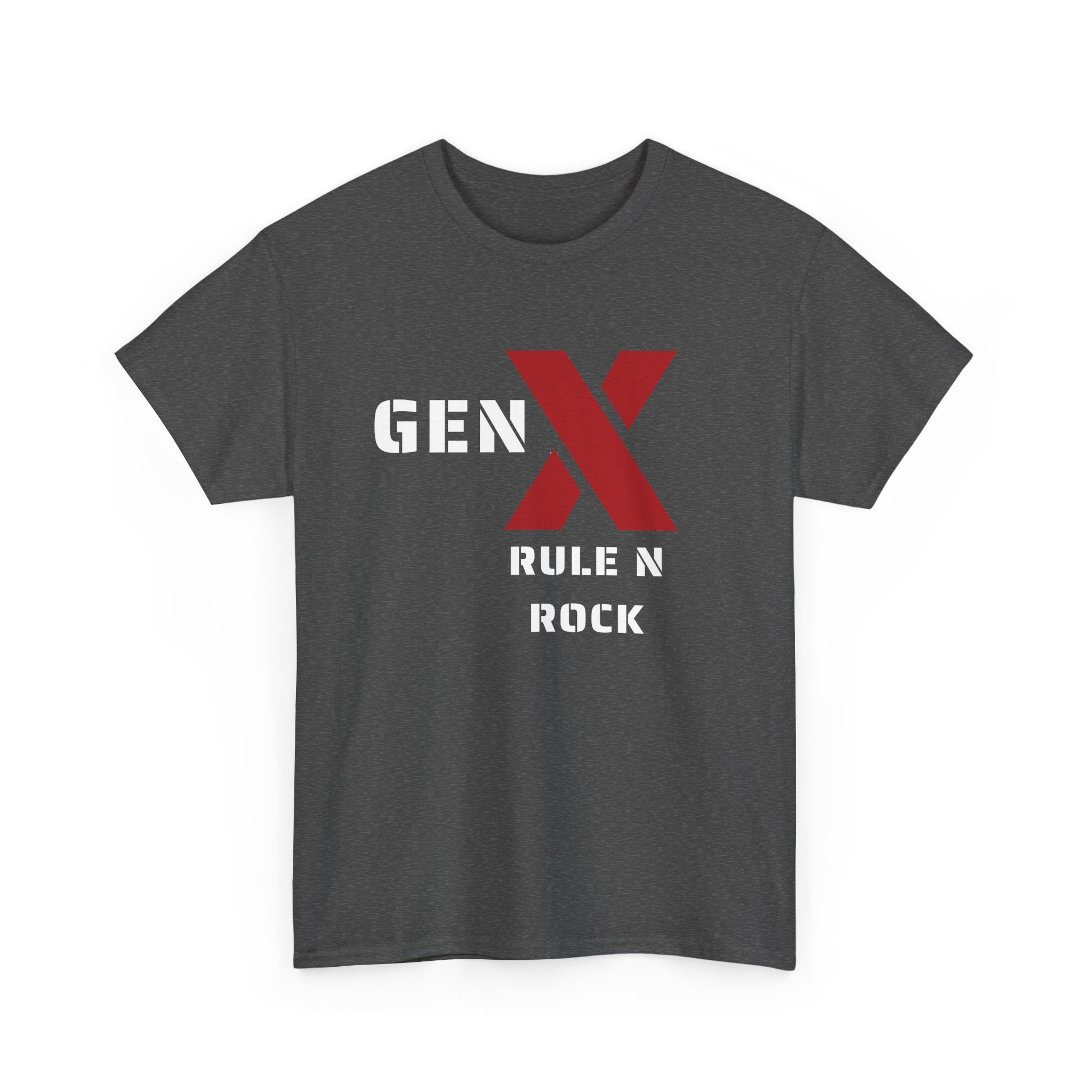 Gen X Rule N Rock Unisex Tee - Vintage Style Music T-Shirt, Casual Wear, Gift for Gen X, Music Lovers, Nostalgia Apparel 