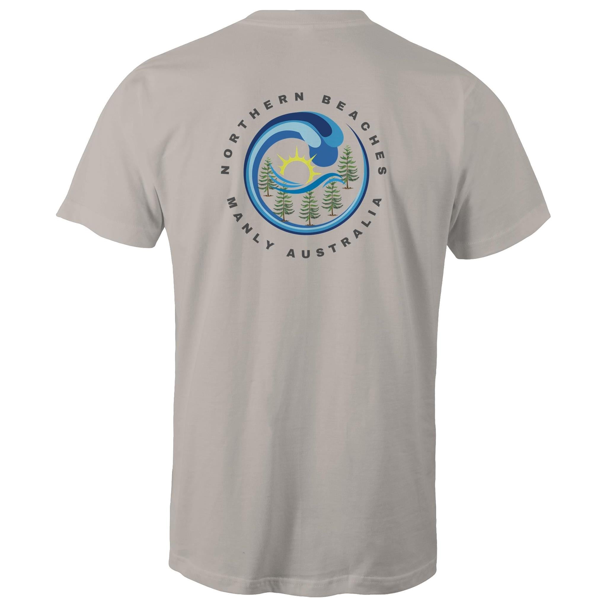 Northern Beaches Manly Australia front and back logo on AS Colour Staple Cotton Adult T-Shirt Ogo Merch