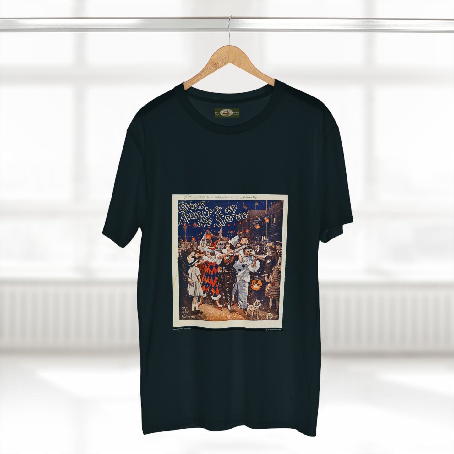 Vintage Manly Mardi Gras Staple Tee Printify
