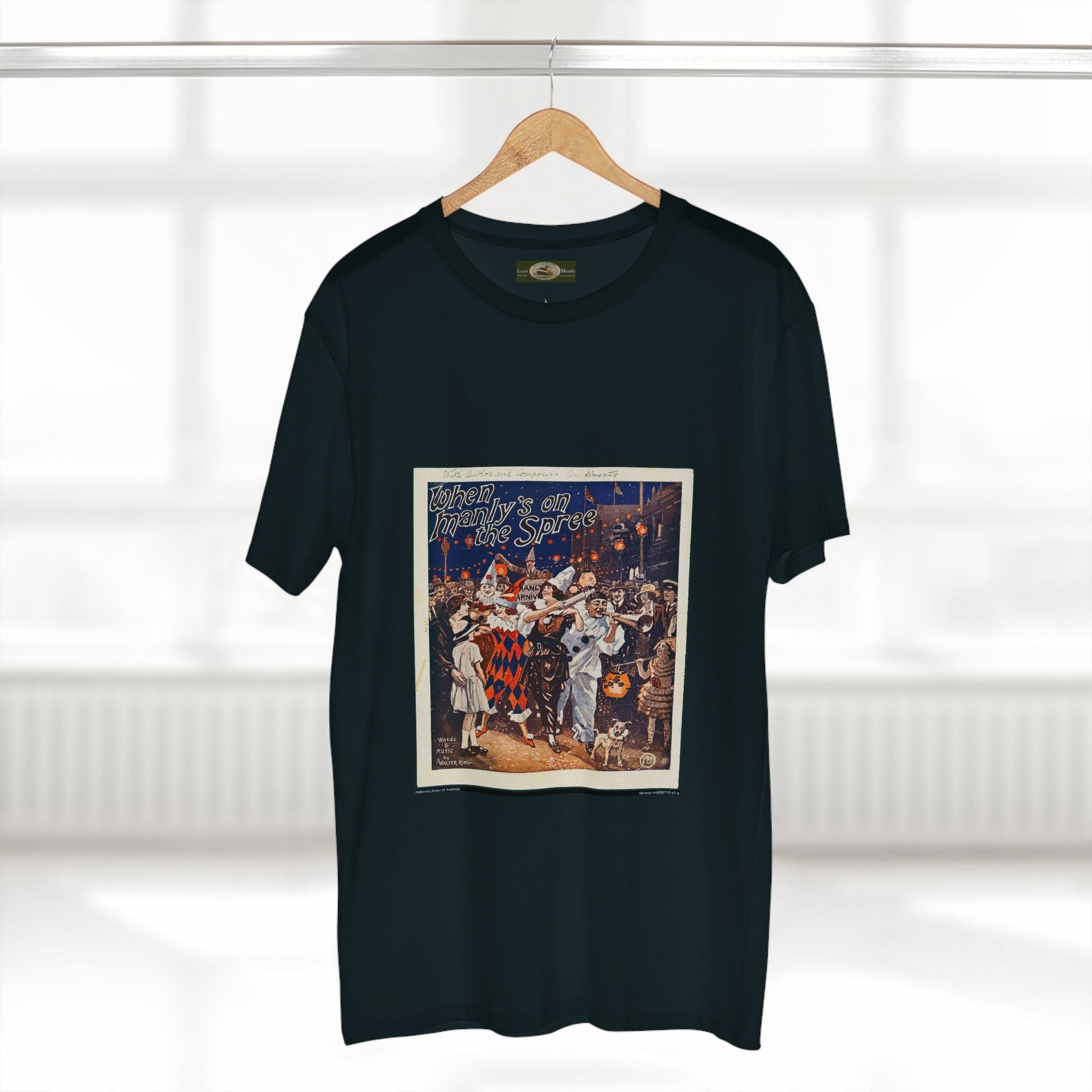 Vintage Manly Mardi Gras Staple Tee Printify