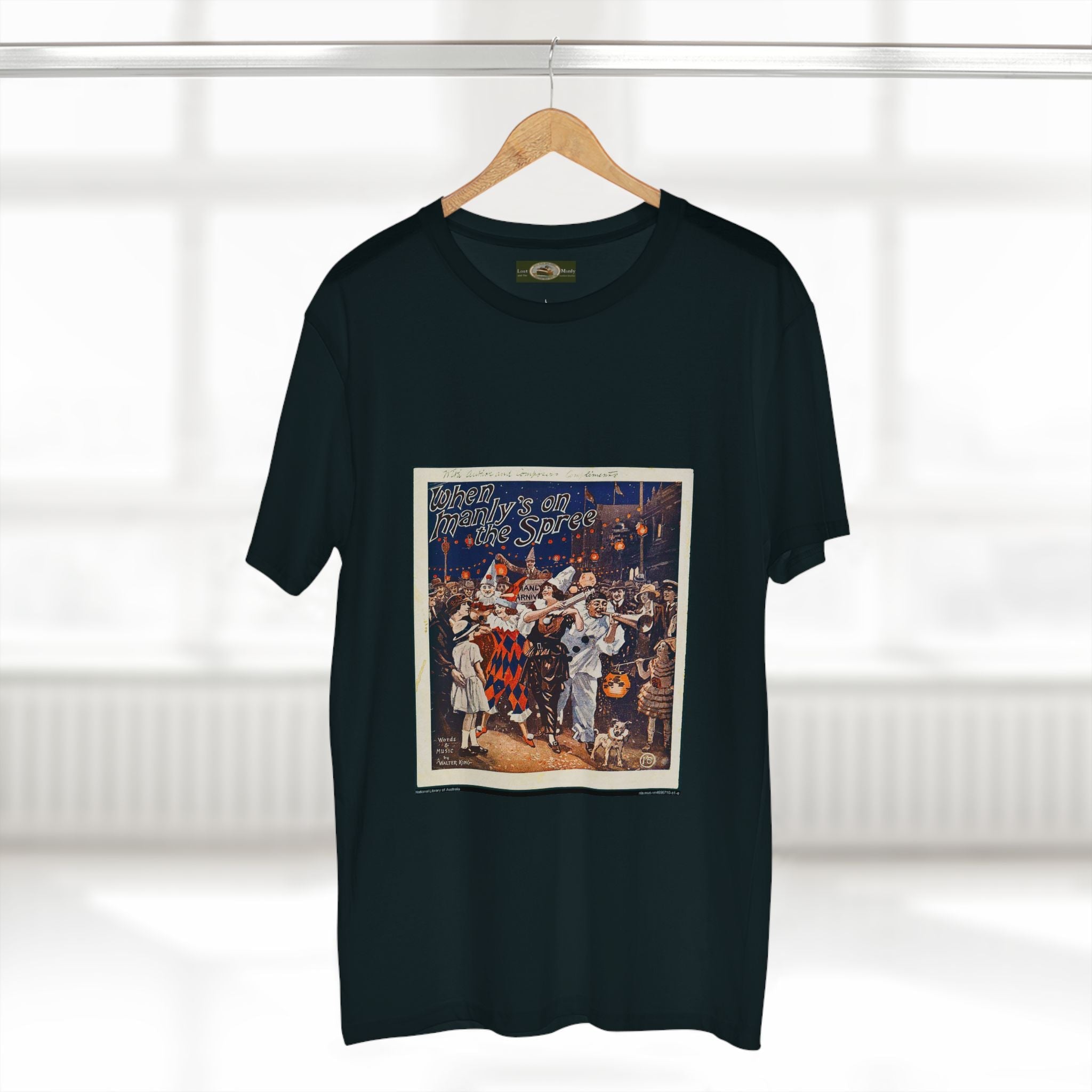 Vintage Manly Mardi Gras Staple Tee Printify